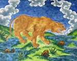 Lioness by the river