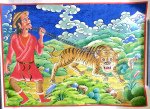Mongolian with tiger